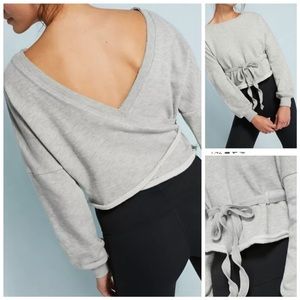 Free People Movement Soft Long Sleeve Wrap Crop Top